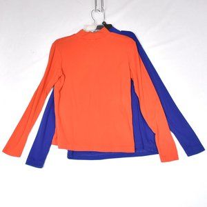 Lot of 2 Kim Rogers Mock Turtle Neck Women's Blouse's Size Small